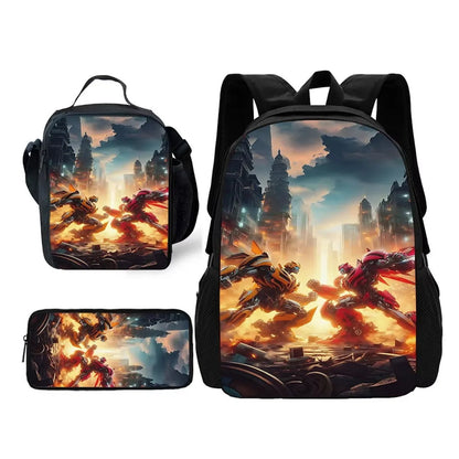 3PCS Transformer Backpack and Lunchbox Pencil Case Set - ChildAngle