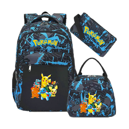 3PCS Pokemon Pikachu Backpack and Lunchbox Pencil Case Set - ChildAngle
