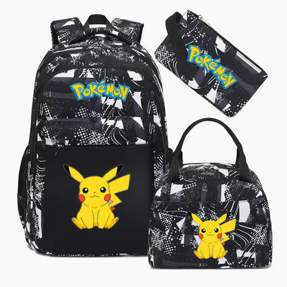 3PCS Pokemon Pikachu Backpack and Lunchbox Pencil Case Set - ChildAngle