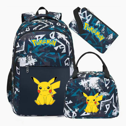 3PCS Pokemon Pikachu Backpack and Lunchbox Pencil Case Set - ChildAngle