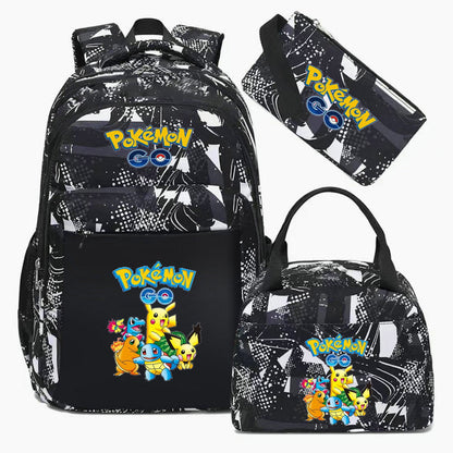 3PCS Pokemon Pikachu Backpack and Lunchbox Pencil Case Set - ChildAngle