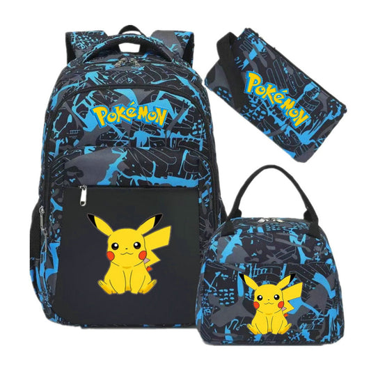 3PCS Pokemon Pikachu Backpack and Lunchbox Pencil Case Set - ChildAngle