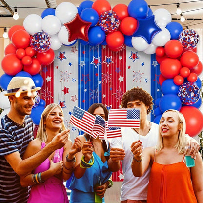 Patriotic balloon arch Stars, Latex Balloons and Confetti Balloons - ChildAngle 4th of July Balloons for Independence Day 