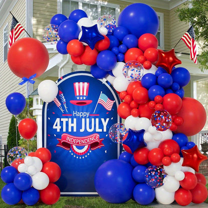 Patriotic balloon arch Stars, Latex Balloons and Confetti Balloons - ChildAngle 4th of July Balloons for Independence Day 
