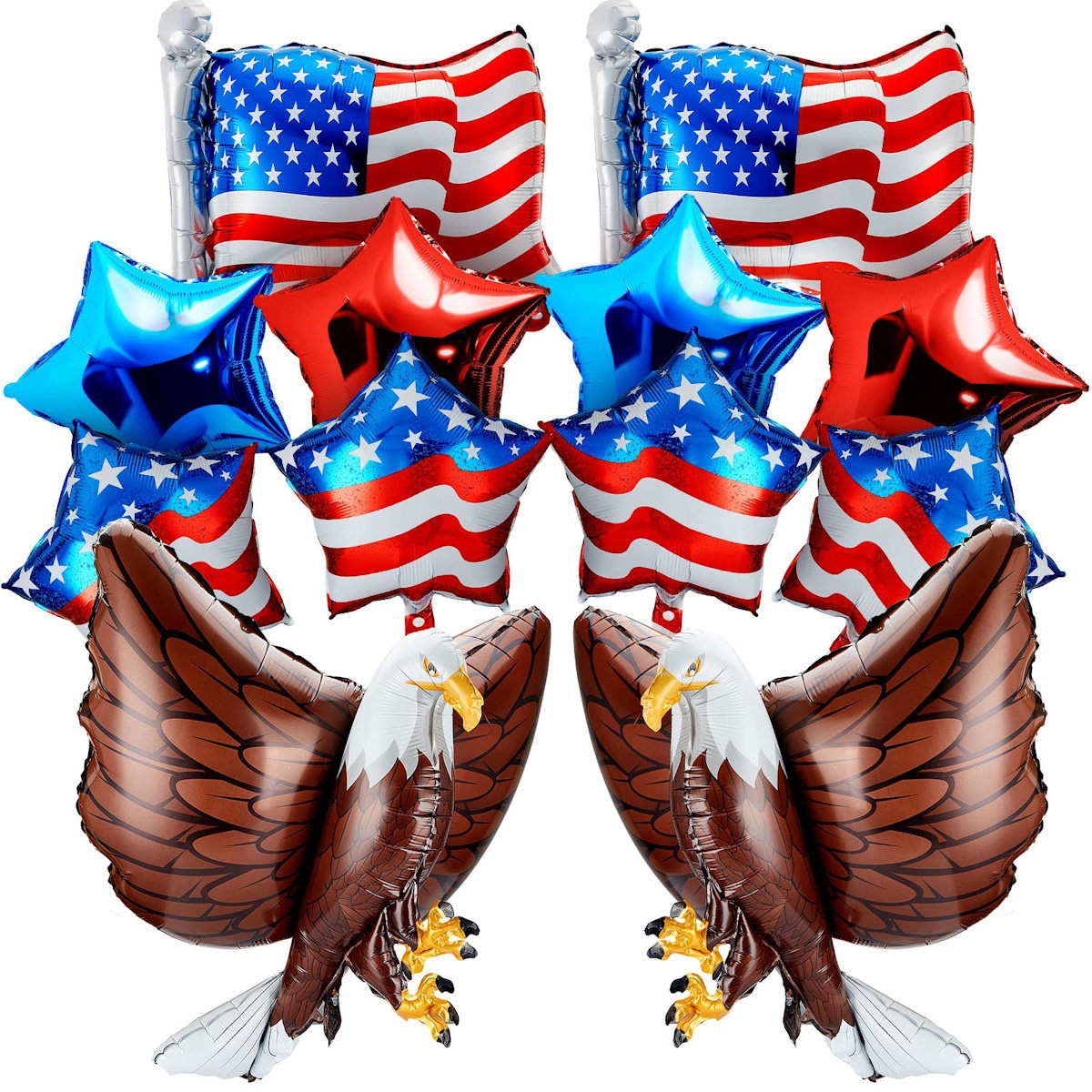 Bald Eagle American flags and USA Letter balloons for 4th of July - ChildAngle 