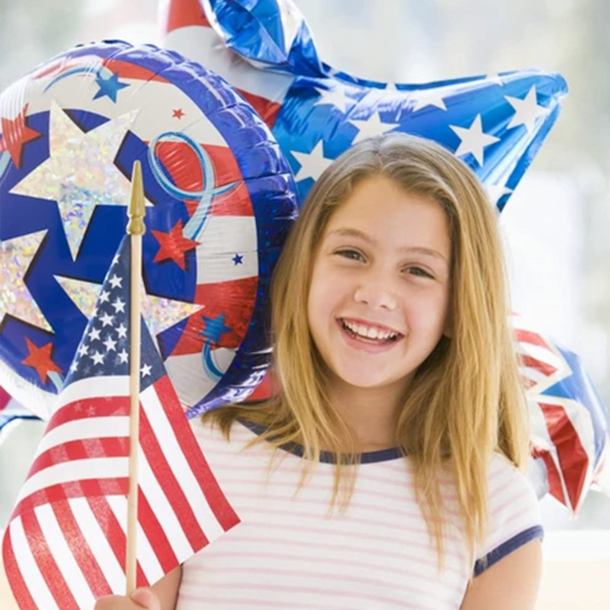 Stars Stripes Patriotic Balloons - ChildAngle 4th of July Balloons Bouquet for Independece Day American Flag