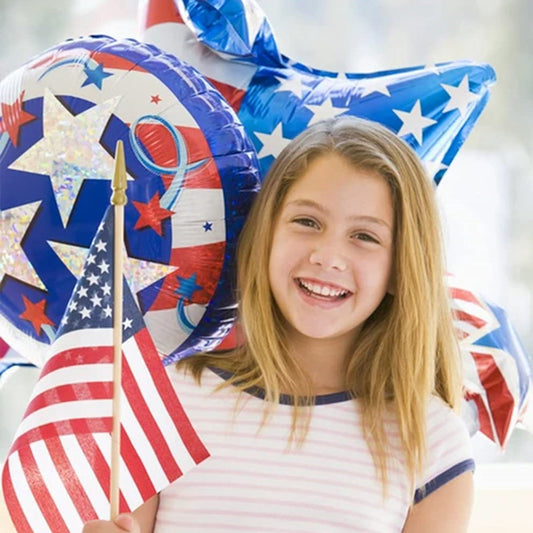 Stars Stripes Patriotic Balloons - ChildAngle 4th of July Balloons Bouquet for Independece Day American Flag