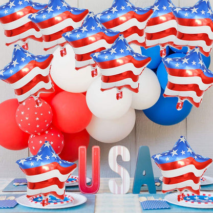 American flag-themed balloons and 'USA' letters - ChildAngle 4th of July Balloons