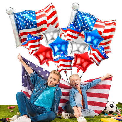 Stars Stripes Patriotic Balloons - ChildAngle 4th of July Balloons Bouquet for Independece Day American Flag
