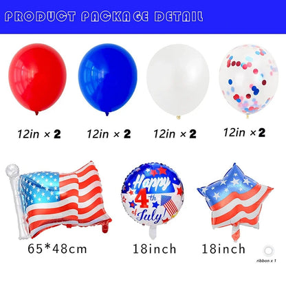 American flag-themed balloons and 'USA' letters - ChildAngle 4th of July Balloons