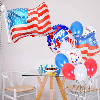 American flag-themed balloons and 'USA' letters - ChildAngle 4th of July Balloons