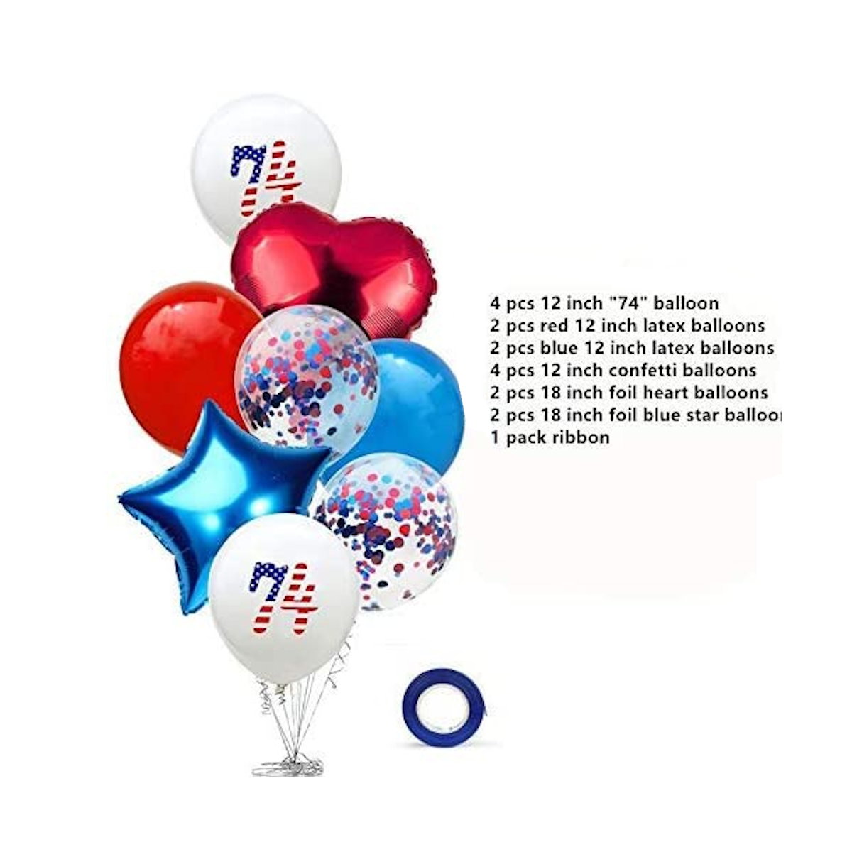 American flag-themed balloons and 'USA' letters - ChildAngle 4th of July Balloons