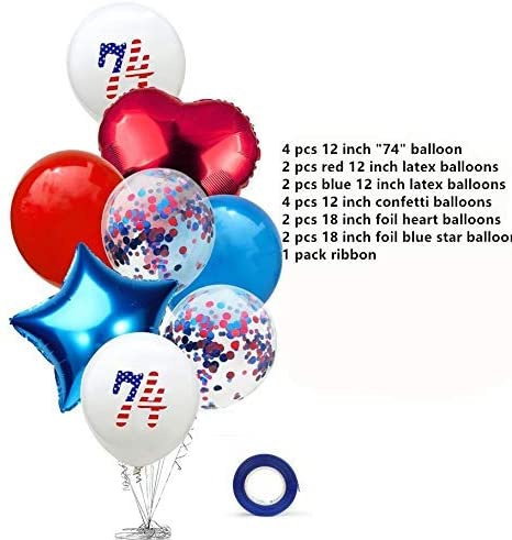 American flag-themed balloons and 'USA' letters - ChildAngle 4th of July Balloons