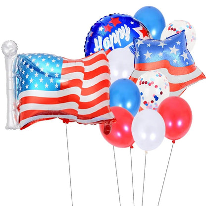 American flag-themed balloons and 'USA' letters - ChildAngle 4th of July Balloons