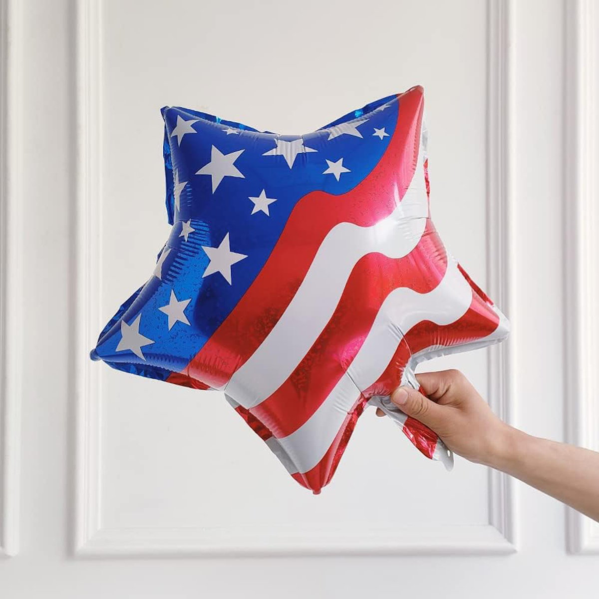 Balloon arch with American flags and stars - ChildAngle Starburst American Flag Patriotic Balloon Arch Kits
