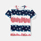 4th of July Family Matching Dress Shirts Set Stripe Star Outfit