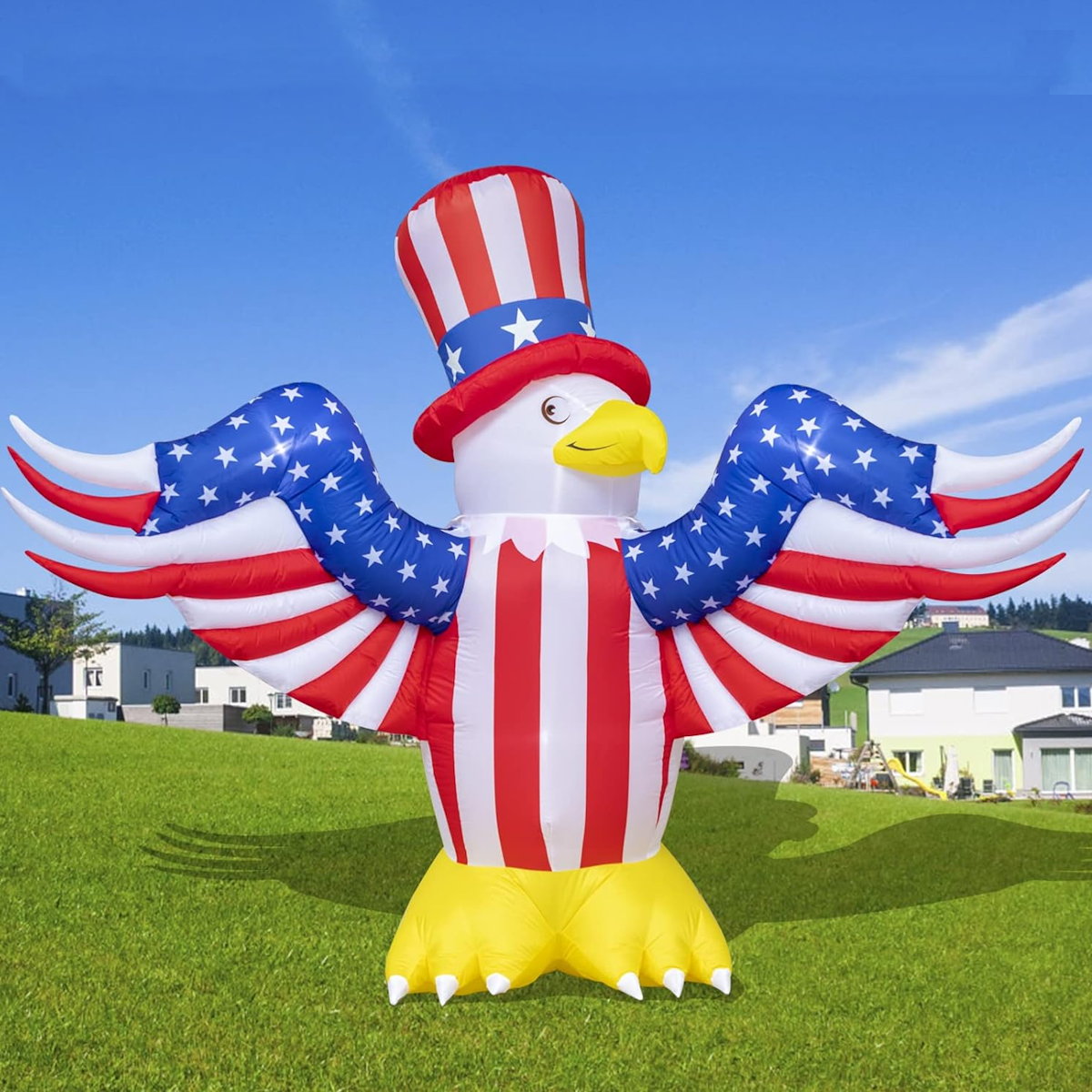 Inflatable eagle with Hat - ChildAngle 4th of July Inflatables 6ft Eagle with Hat Outdoor Decorations for Independence Day