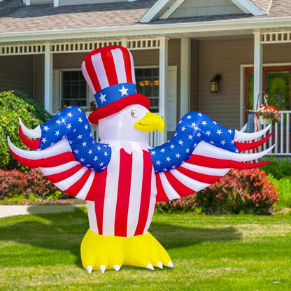 Inflatable eagle with Hat - ChildAngle 4th of July Inflatables 6ft Eagle with Hat Outdoor Decorations for Independence Day