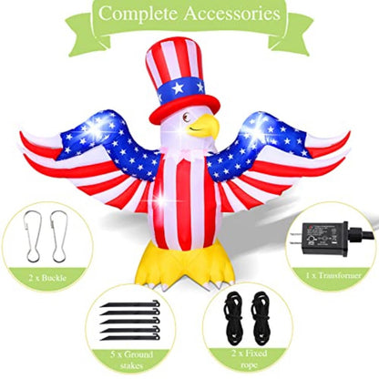 Inflatable eagle with Hat - ChildAngle 4th of July Inflatables 6ft Eagle with Hat Outdoor Decorations for Independence Day