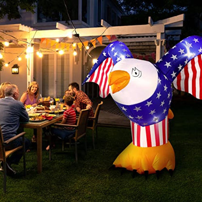 Inflatable eagle with American flag design - ChildAngle 4th of July Inflatables