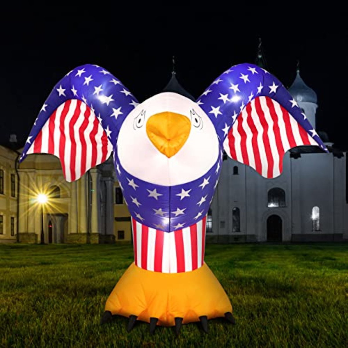 Inflatable eagle with American flag design - ChildAngle 4th of July Inflatables