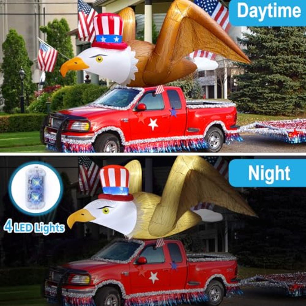 Inflatable Flying Eagle 4th of July Inflatables for Independence Day Car Parade - ChildAngle