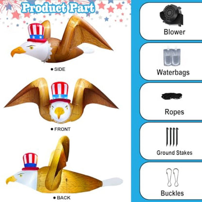 Inflatable Flying Eagle 4th of July Inflatables for Independence Day Car Parade - ChildAngle
