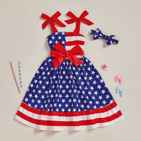 American Flag 4th Of July Outfits For Juniors Patriotic Dresses Girls American Flag Patriotic 4th Of July Star Toddler  Junior Pageant Holiday Dress