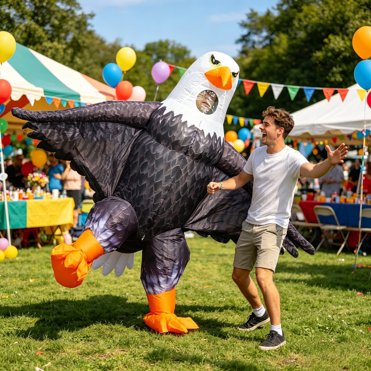 Eagle inflatable costume for Halloween and Independence Day -  ChildAngle Inflatable Costume