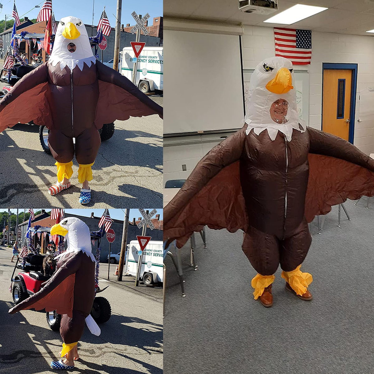 Eagle inflatable costume for Halloween and Independence Day -  ChildAngle Inflatable Costume