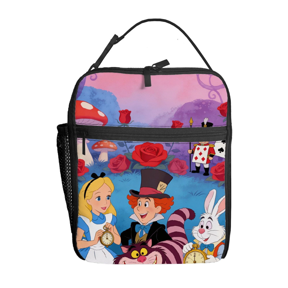Alice in Wonderland Insulated Lunch Bag Portable Lunch Tote - ChildAngle