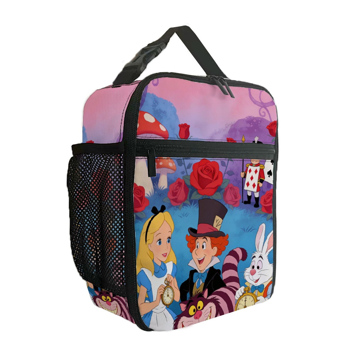 Alice in Wonderland Insulated Lunch Bag Portable Lunch Tote - ChildAngle