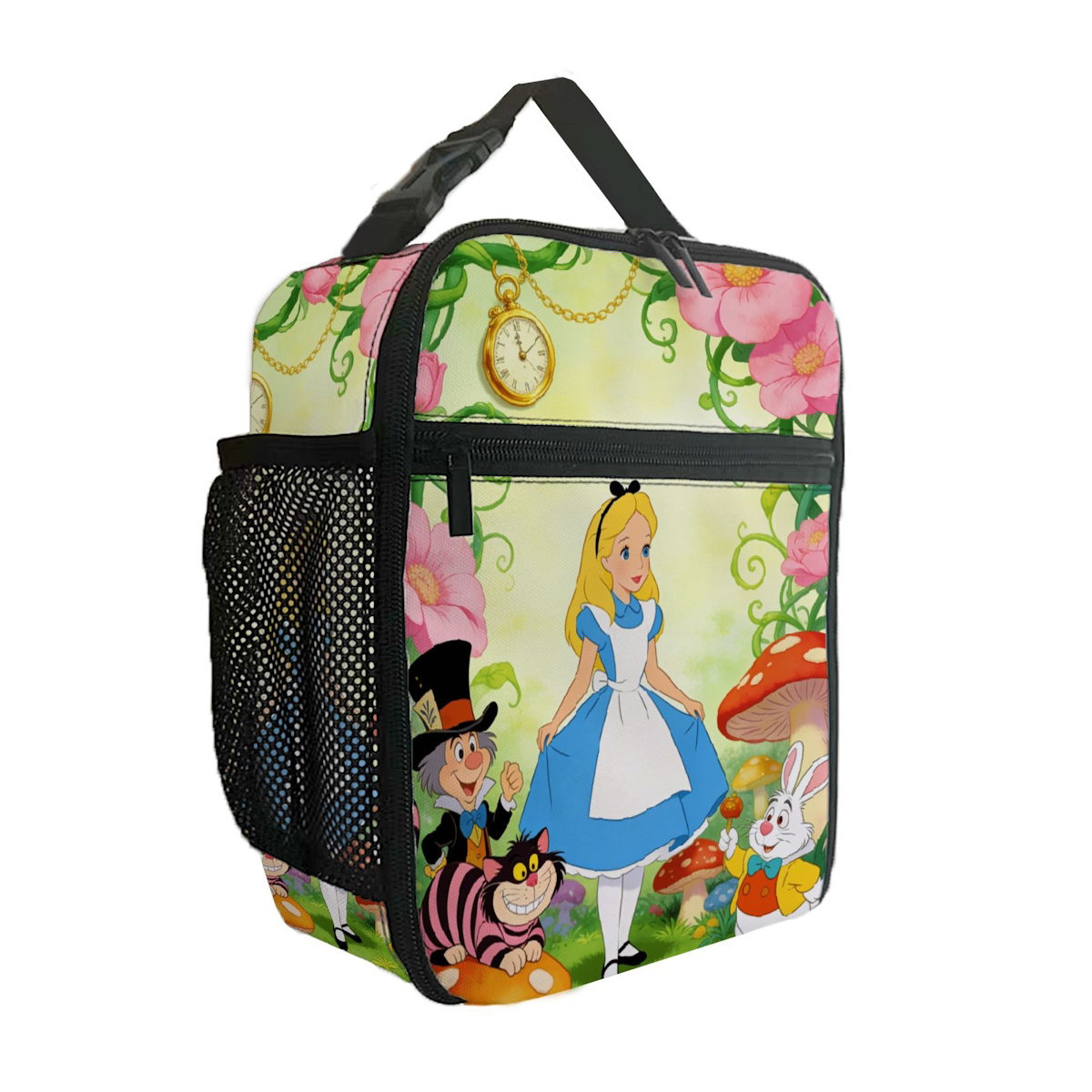 Alice in Wonderland Insulated Lunch Bag Portable Lunch Tote - ChildAngle