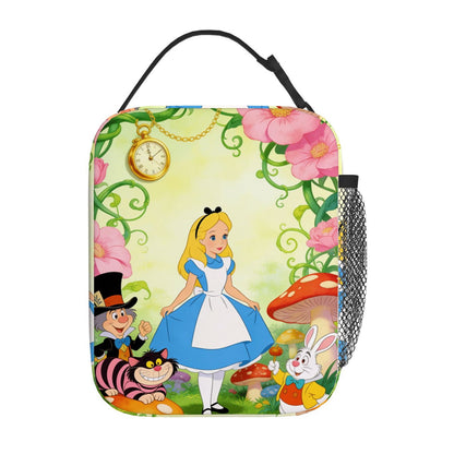 Alice in Wonderland Insulated Lunch Bag Portable Lunch Tote - ChildAngle