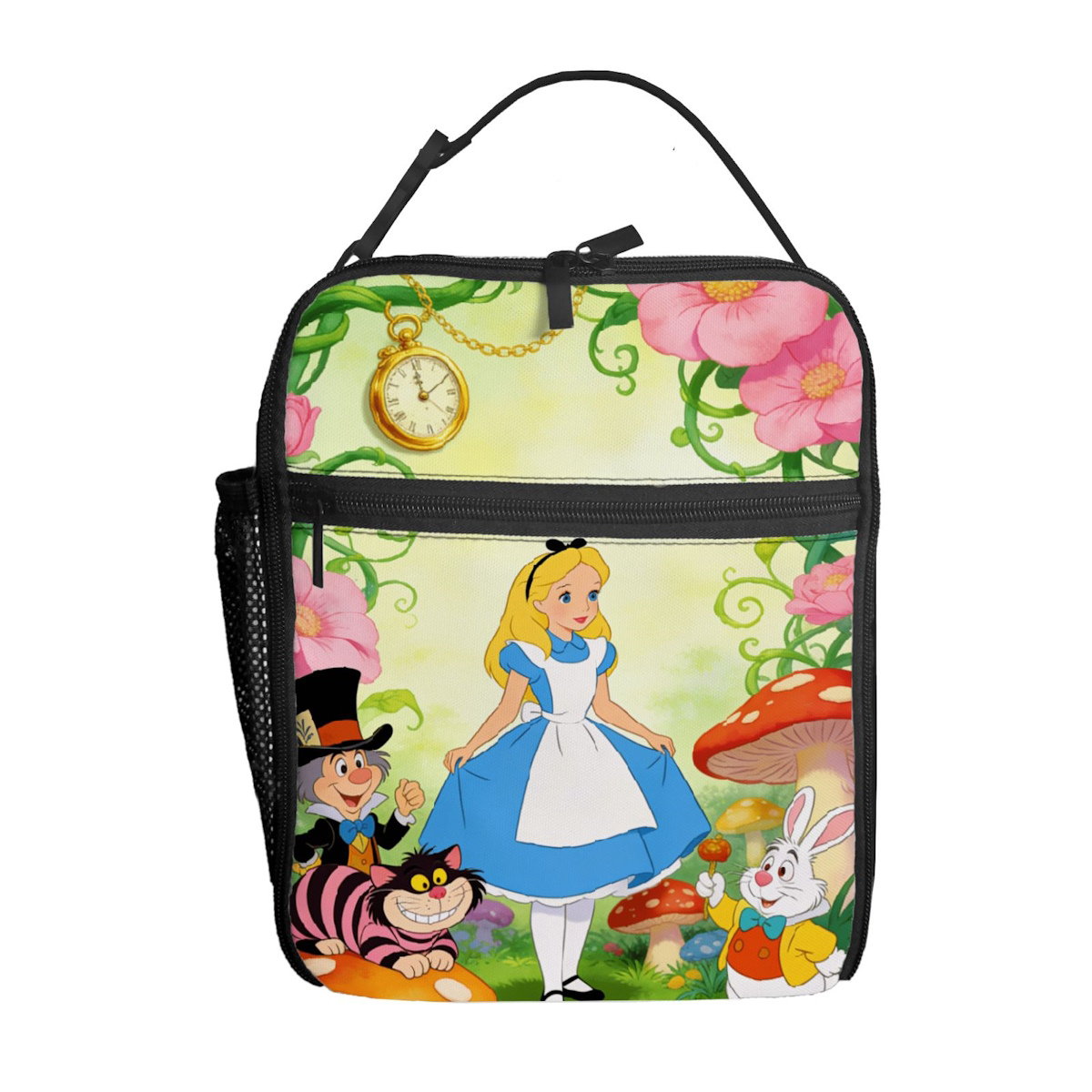 Alice in Wonderland Insulated Lunch Bag Portable Lunch Tote - ChildAngle