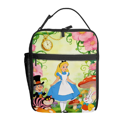Alice in Wonderland Insulated Lunch Bag Portable Lunch Tote - ChildAngle