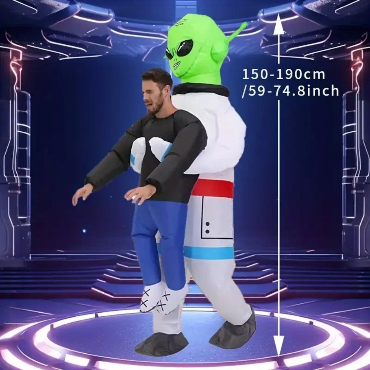Kids and Teens Alien Inflatable Costume Blow up Alien Suit - ChildAngle