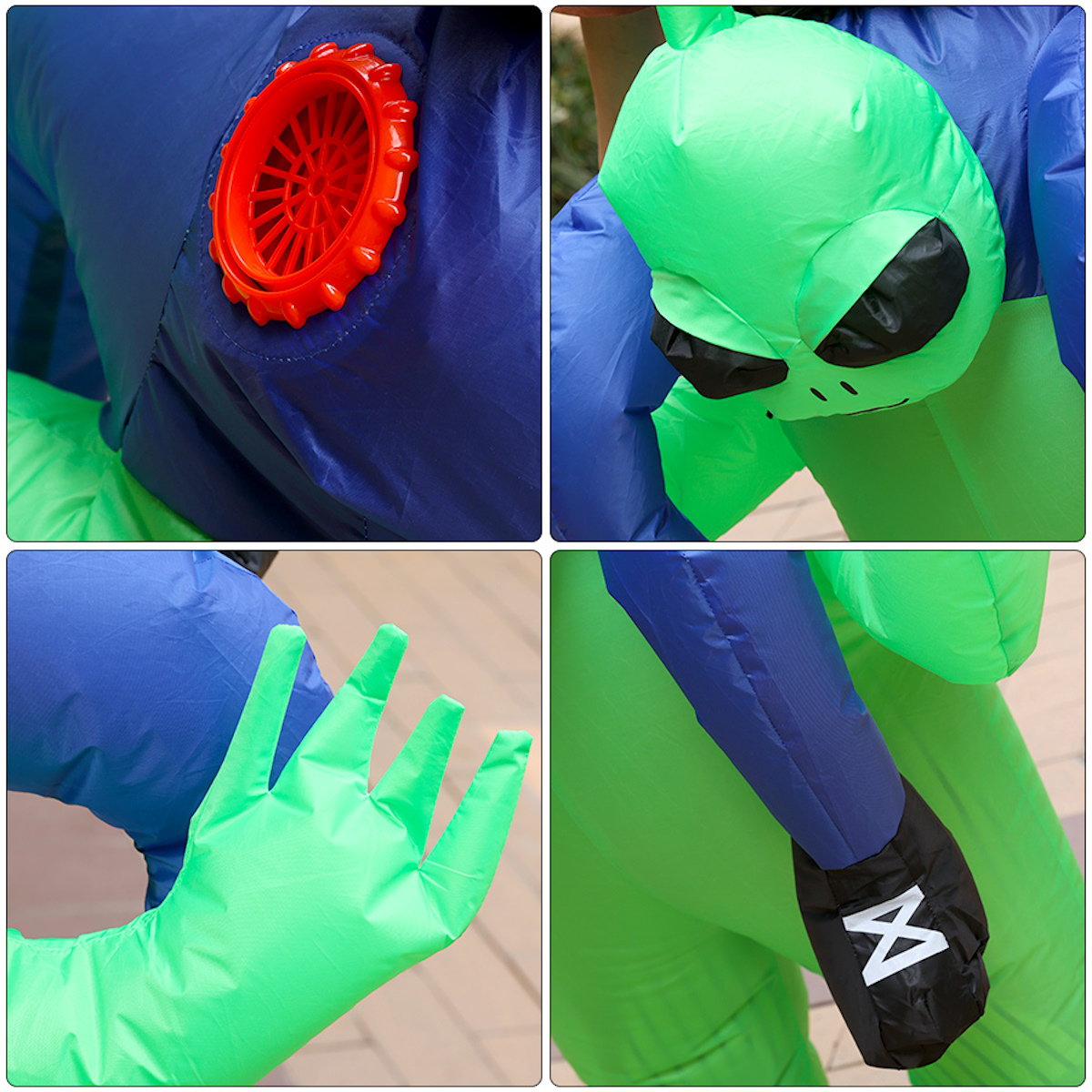 Kids and Teens Alien Inflatable Costume Blow up Alien Suit - ChildAngle