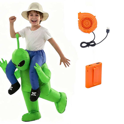 Kids and Teens Alien Inflatable Costume Blow up Alien Suit - ChildAngle