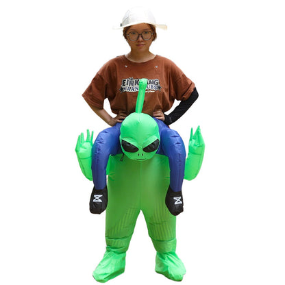 Kids and Teens Alien Inflatable Costume Blow up Alien Suit - ChildAngle