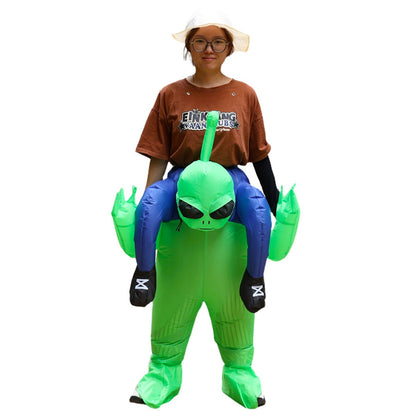 Kids and Teens Alien Inflatable Costume Blow up Alien Suit - ChildAngle