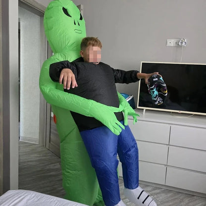 Kids and Teens Alien Inflatable Costume Blow up Alien Suit - ChildAngle