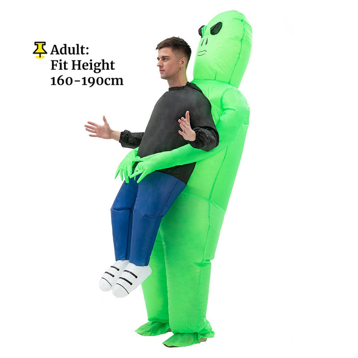 Kids and Teens Alien Inflatable Costume Blow up Alien Suit - ChildAngle