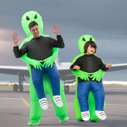 Kids and Teens Alien Inflatable Costume Blow up Alien Suit - ChildAngle