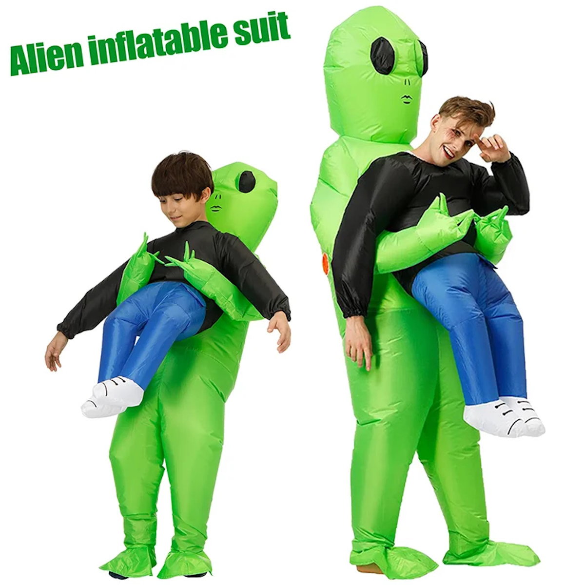 Kids and Teens Alien Inflatable Costume Blow up Alien Suit - ChildAngle