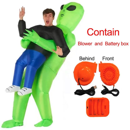 Kids and Teens Alien Inflatable Costume Blow up Alien Suit - ChildAngle