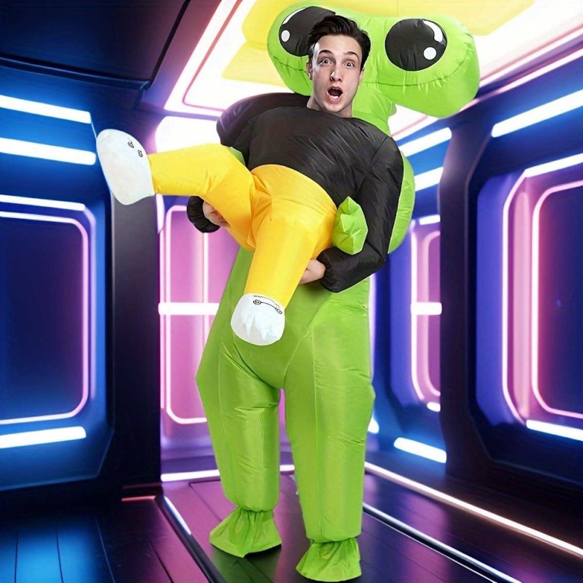 Kids and Teens Alien Inflatable Costume Blow up Alien Suit - ChildAngle