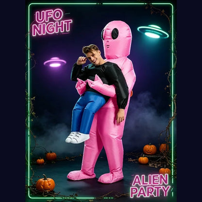 Kids and Teens Alien Inflatable Costume Blow up Alien Suit - ChildAngle
