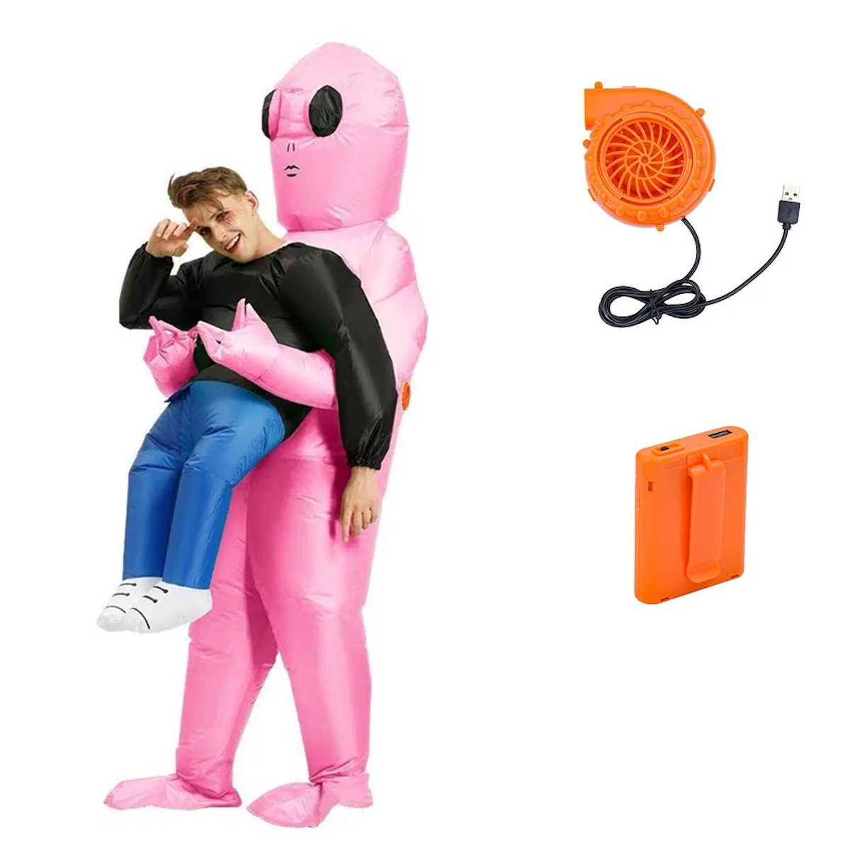Kids and Teens Alien Inflatable Costume Blow up Alien Suit - ChildAngle