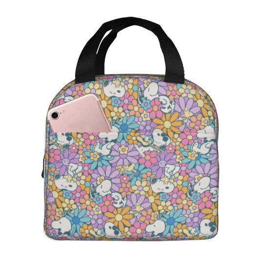 Snoopy Lunch Bag Portable Tote for Lunch - ChildAngle